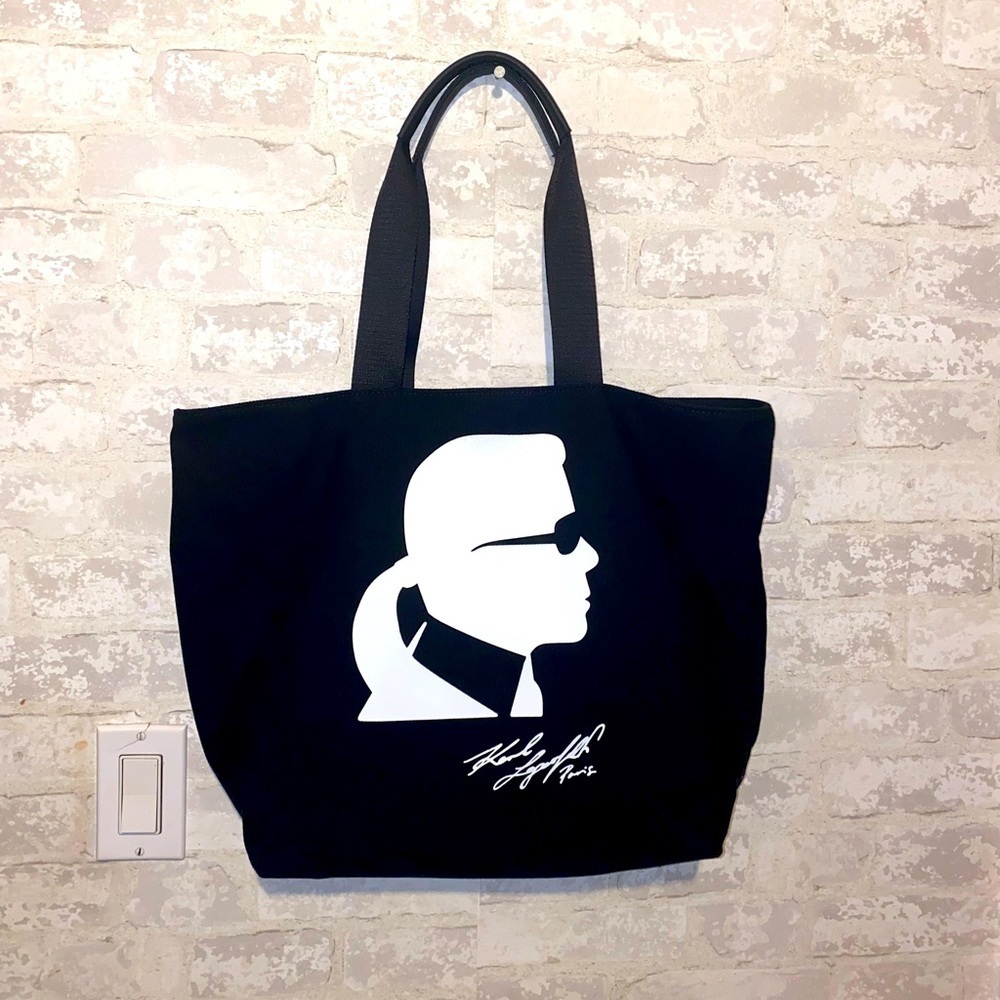 Large Karl lagerfeld paris canvas tote bag